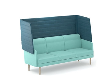 Arcipelago 3 personers sofa m. træben - Sofa m. høj ryg for støjdæmpende effekt - Loungemøbler