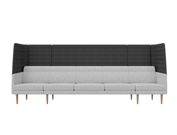 Arcipelago 5 pers. sofa m. høj ryg for lyddæmpende effekt - Akustikmøbler