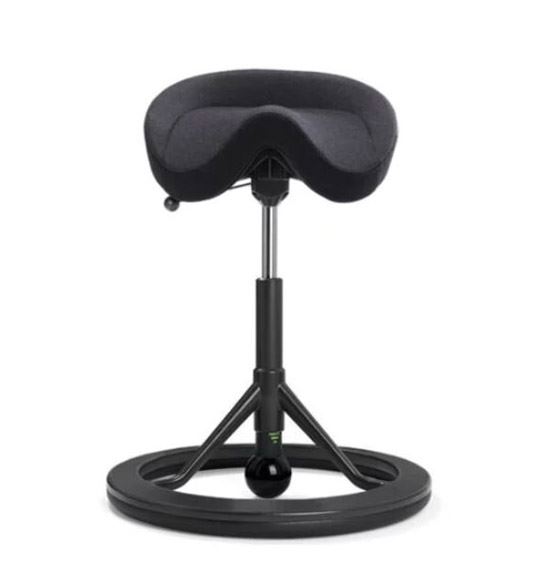 BackApp balancestol / arbejdsstol m. uld sæde – "Aktiv" stol for bedre arbejdsstillinger