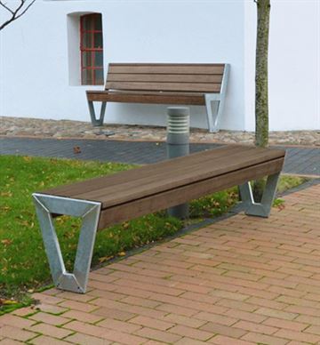 Tergo Venus bænk - Smart bænk med planker i hårdttræ - Dansk design