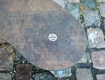 Plateau Bench - Disc glasblæst rustfri stål