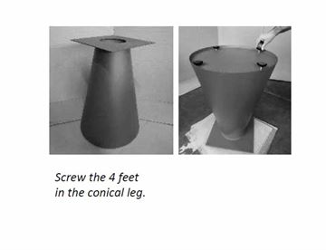 justerbare fødder under keglefod - Ciclope Bordfodboldbord