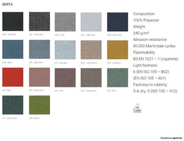 Berta - 100% polyester - Farvekort (priskategori 1)