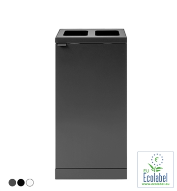 Bica affaldssortering m. 2-4 sorteringsmuligheder (2x45L.) - Indendørs affaldssystem 