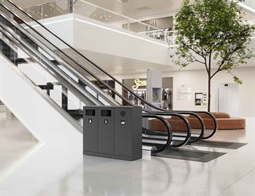 Bica affaldsbeholdere til indkøbscenter, togstationer mv. - INSPIRATION 