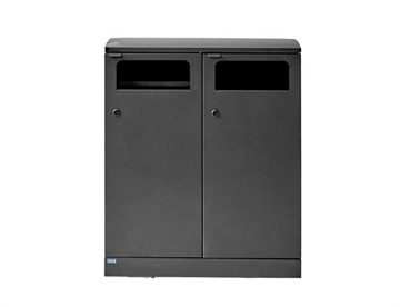 Bica affaldssystem - udendørs affaldsbeholder til sortering - Affaldsmodul m. 2 rum