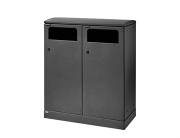 Bica udendørs affaldssystem - Affaldsbeholder m. 2 rum til sortering af affald