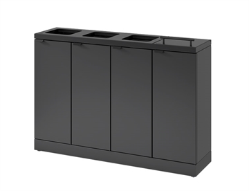 Bica Basic Affaldssystem, 4x45 L. Beholder m. 4 fraktioner til sortering