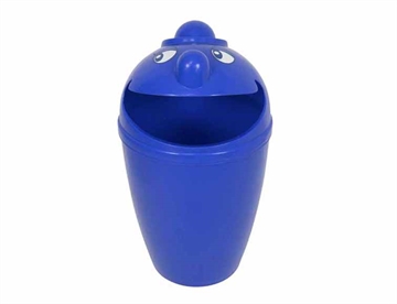 Affaldsspand 75 L. - Blå Smiley - Børnevenlig affaldsspand til brug ude og inde