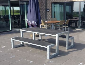 Bord/bænkesæt model Rosenholm standard - genbrugsplast