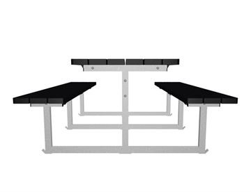 Hornslet bord-bænke system uden ryg - teknisk tegning