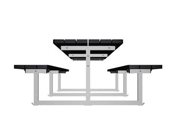Hornslet bord-bænke system uden ryg - teknisk tegning