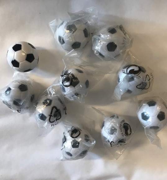 Bordfodbolde hvid/sort - 10 styk