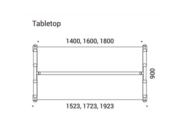 Bordplade mål - Nova Wood multibord m. hjul