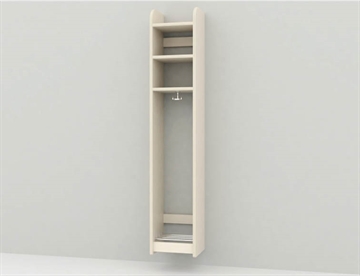 Mega Børnegarderobe uden bænk - 1 sektion - Garderobe til institutionen