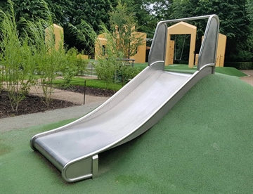 Bred rutsjebane i rustfri stål til montage på tårn eller bakke / terræn