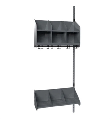 BST børnegarderobe i stål - Påbygningssektion Kombi A