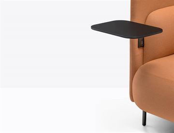 Buddyhub loungestol med skærmvægge - Akustik lænestol med bord og USB-stick