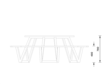 Cirklen bord/bænkesæt - Mål