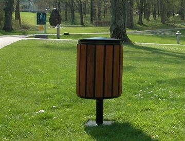 City affaldsbeholder med pulverlakering