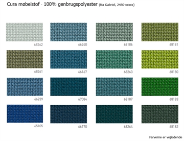 Cura Møbelstof, 100% genbrugs polyester - 2
