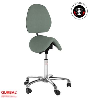 Dalton sadelstol med ryglæn office - Ergonomisk arbejdsstol - Active Seating