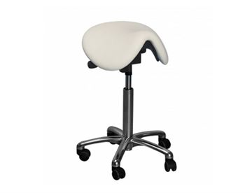 Behandlerstol / Klinikstol - Dalton saddelstol m. PVC-fri kunstlæder, Oeko-Tex Standard 100 mærket.