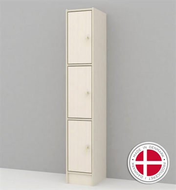 Duno Personaleskab med 3 aflåselige rum - Fleksibelt garderobe miljø - Dansk produceret