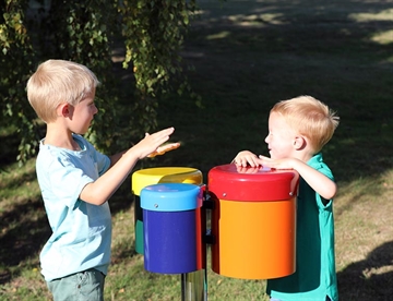 Rainbow Bongos - Regnbuefarvede trommer - Percussion Play Musiklegeplads