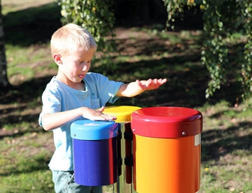 Rainbow Bongos - Farverig bongo trommer til legepladsen i børnehaven mv.