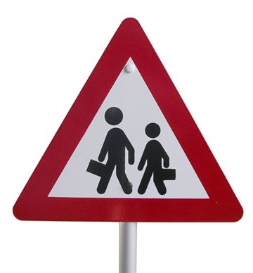 Færdselstavle - Børn på vejen - Trafikskilt til legepladsen