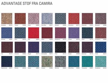 Farvekort 1- Advantage stof fra Camira