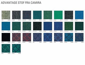 Farvekort 2- Advantage stof fra Camira