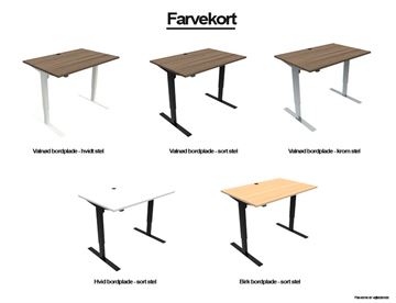 Hæve sænke spise- og arbejdsbord - Farvekort