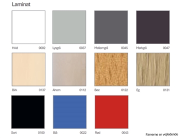 Farvekort Laminat - Taburet Per 