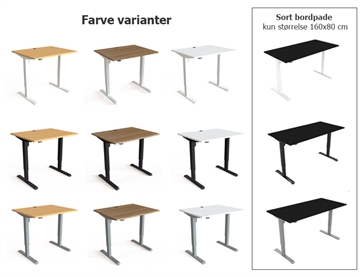 Hæve sænkeborde - Farvekombinationer