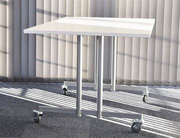 Flip bord / mobilt klapbord m. laminat - Pladsbesparende bord med mange anvendelsesmuligheder