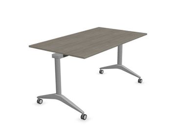 Flip top bord - Eksempel farvekombination - D5 Grey Wood + metallic stel