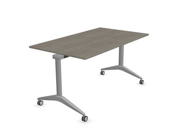 Flip top bord - Eksempel farvekombination - D5 Grey Wood + metallic stel