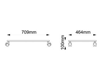 Frigg stabelvogn til taburet / stol H 52 cm, dobbelt- mål