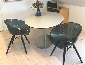 Gliss konference stol med transparent sæde - Grå