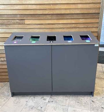 GreenCare 5 Affaldsskab med 5 indkasthuller - Affaldssortering 
