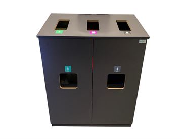 Affaldsskab til affaldssortering, GreenCare 5 kompakt  - Grå