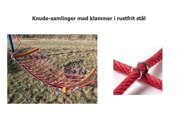 Hængekøje - Samlinger med metal klammer