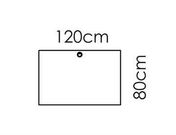 Mål bordplade 120x80 cm.