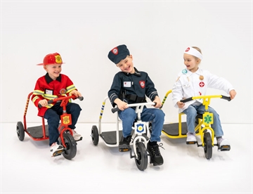 HERO Ambulance, Brandbil og Politi legecykler - Trehjulet cykeltaxaer