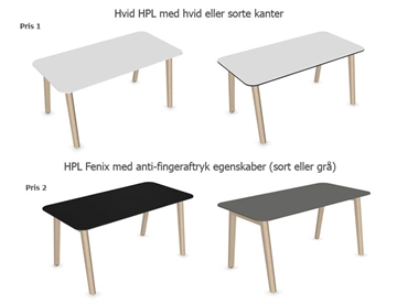 Nova Wood skrivebord HPL - prisvarianter