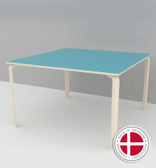 Institutionsbord med laminat, 120x120 cm - Dansk produceret