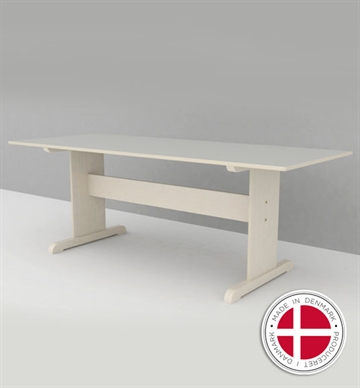 Institutionsbord med laminat, 80x200 cm - Dansk produceret