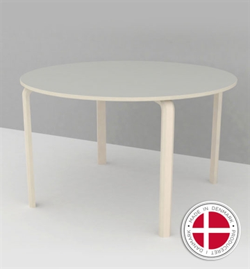 Rundt bord m. laminat, Ø 120 cm - Institutionsbord - Dansk produceret
